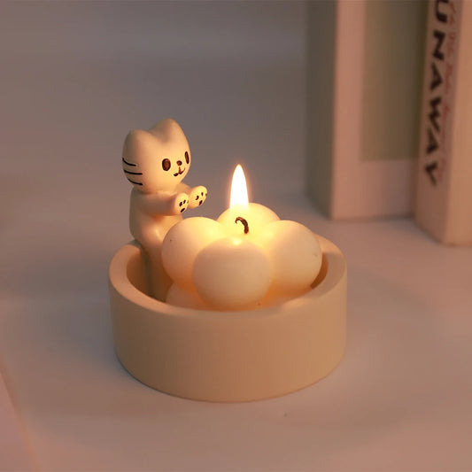 Kätzchen Kerzenhalter